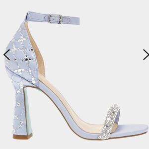 Betsey Johnson Dean Lilac Ankle Strap Heels